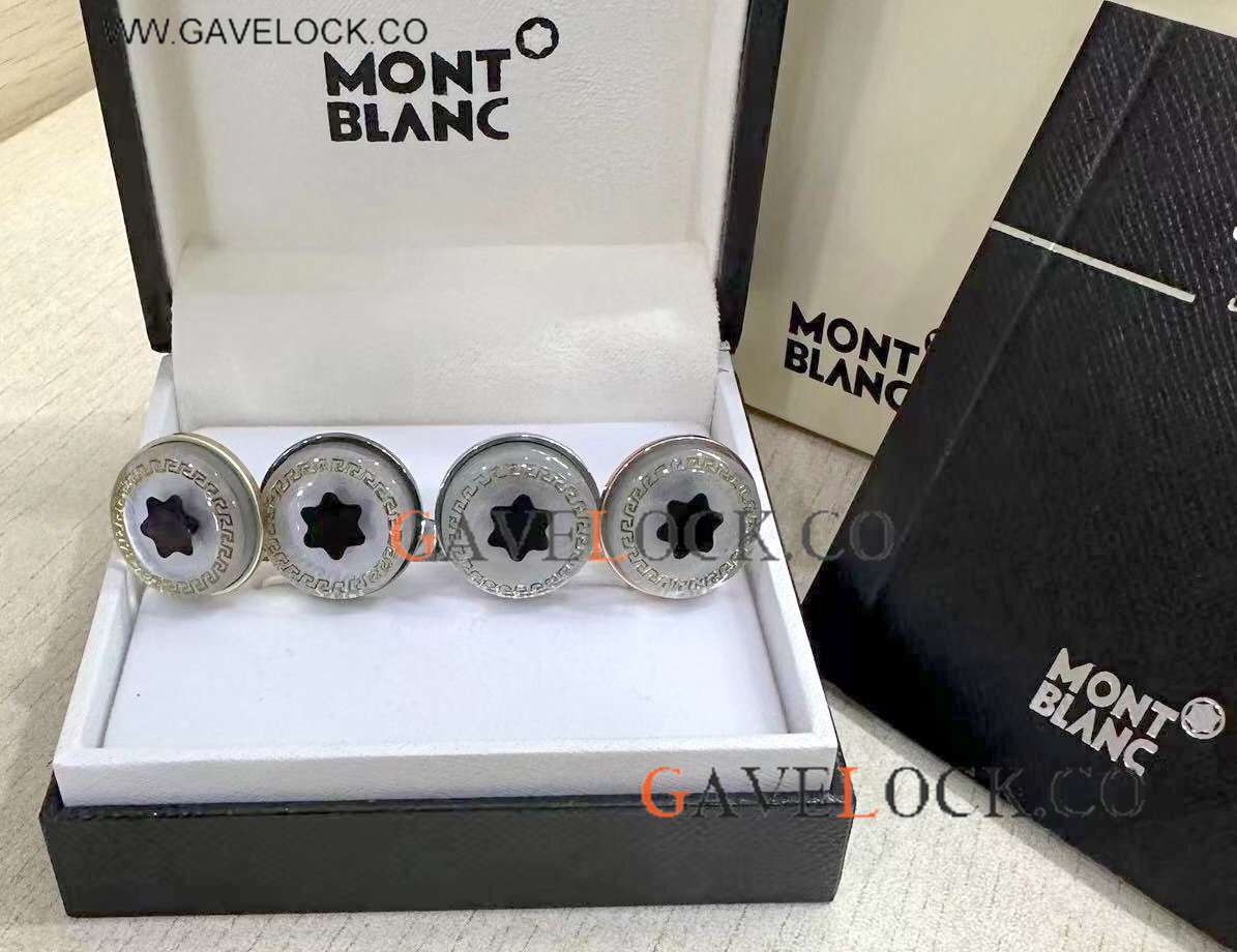 Replica Montblanc Floating star Cufflinks Yellow Gold